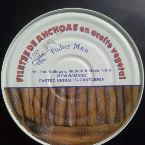 FILETE ANCHOA FISHER MAN EN ACEITE VEGETAL 500GR