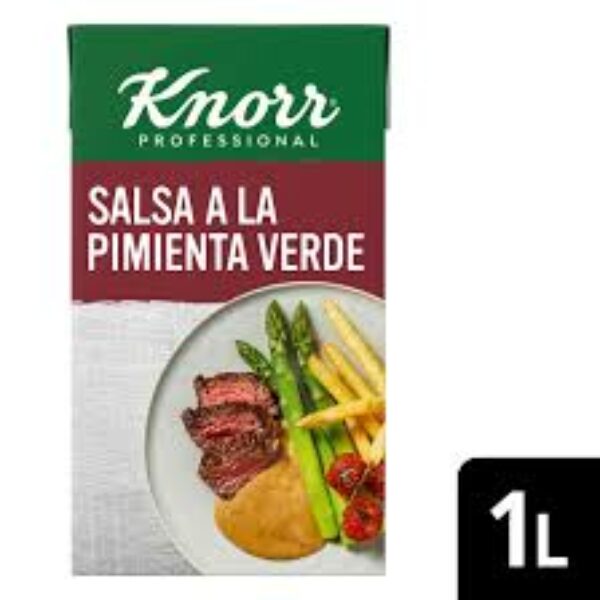 KNORR SALSA LIQUIDA PIMIENTA VERDE LISTA PARA USAR BRICK 1L