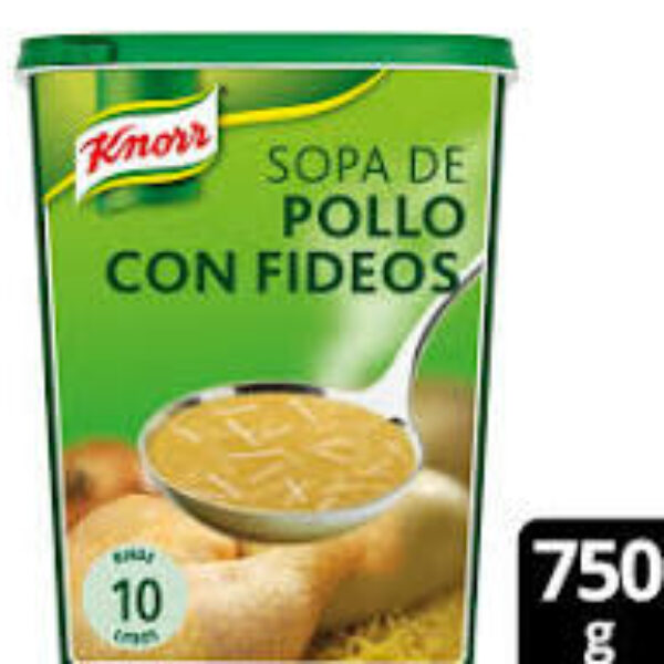 SOPA DE POLLO CON FIDEOS KNORR 750GR