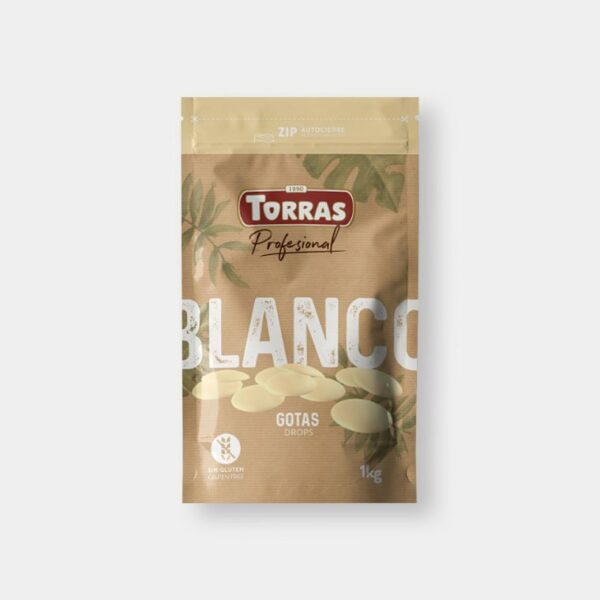COBERTURA DE CHOCOLATE BLANCO EN GOTAS 1KG