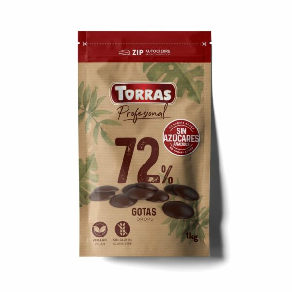 COBERTURA DE CHOCOLATE NEGRO EN GOTAS 1KG