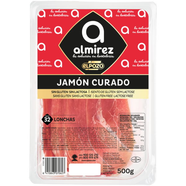 JAMON SERRANO LONCHAS 500 GR ALMIREZ