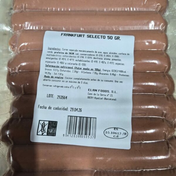 SALCHICHAS FRANKFURT HOT DOG ELAN